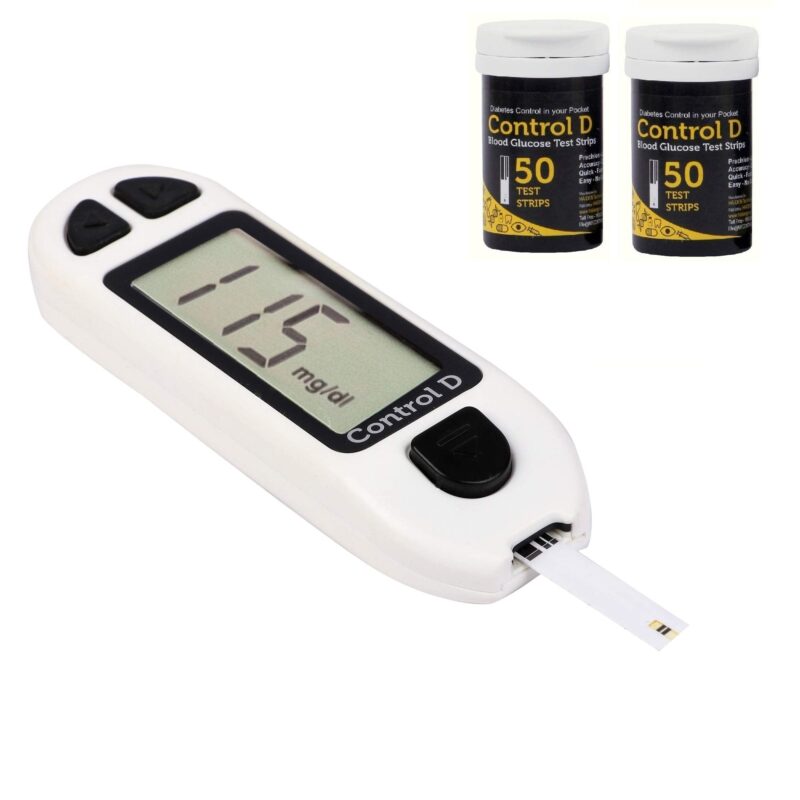 Control D Blood Glucose Monitor (Pack of 100 Strips, White) - Image 7