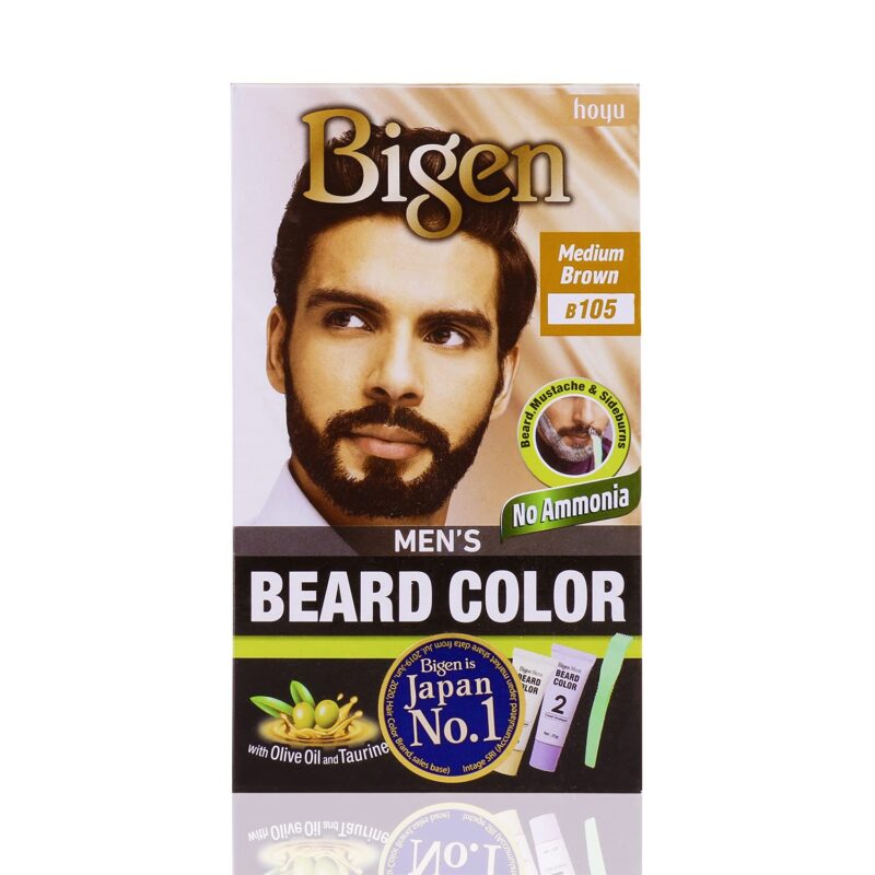 Bigen Men's Beard Color Medium Brown - B105 (Pack of 2) - Image 4