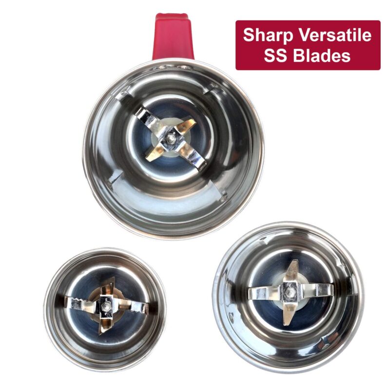 ACTIVA Plastic Pluto Pro Mixer Grinder, 500W, 3 Jars (White) 2 Year Warranty (Ivory Maroon), 500 Watts - Image 10