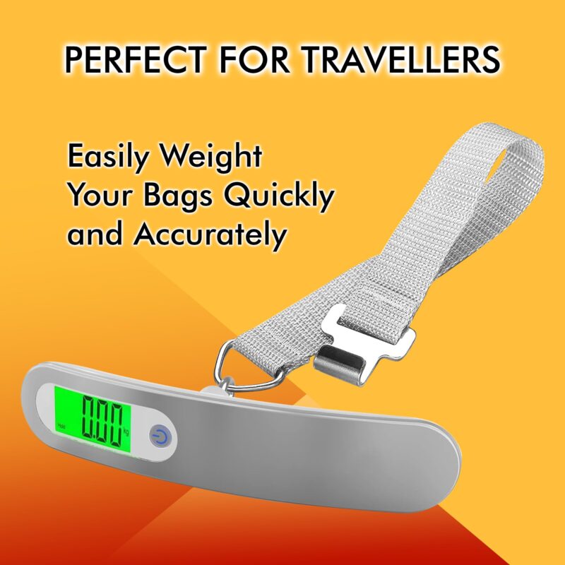 Billebon Weighing Scale for Luggage with LCD Display. 50kg Weighting Scale Limit Weighing Machine Suitable for Flights and Travel Bags - Image 5