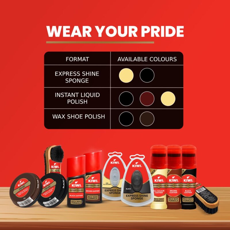 4x Kiwi Wax Shoe Polish | Renews and Protects Leather | For Black Leather (40 gm) each - Pack of 4 - Image 3