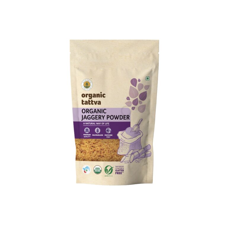 Organic Tattva Organic Jaggery Powder, 500g | Unrefined and Unadulterated