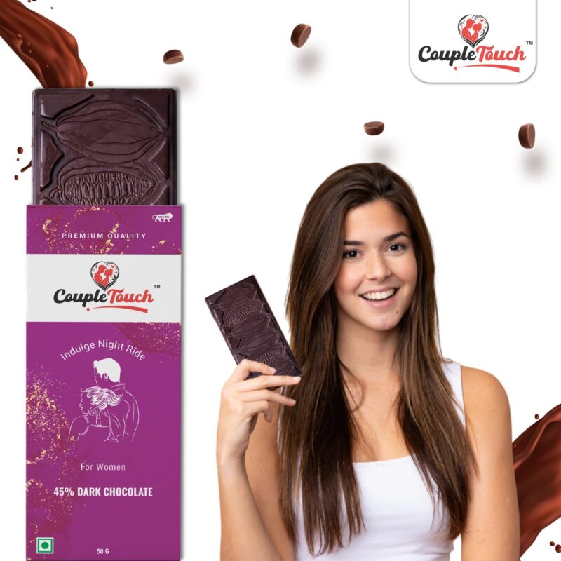 Couple Touch Luxury 45% Dark Chocolate for Uplifting Mood For Women | Romance Intimacy Bedroom Chocolate Bars | Gift For Anniversary Birthday Honeymoon Marriage Boys & Girls Friend Valentines | Vegetarian & Gluten-Free Delight - Image 5