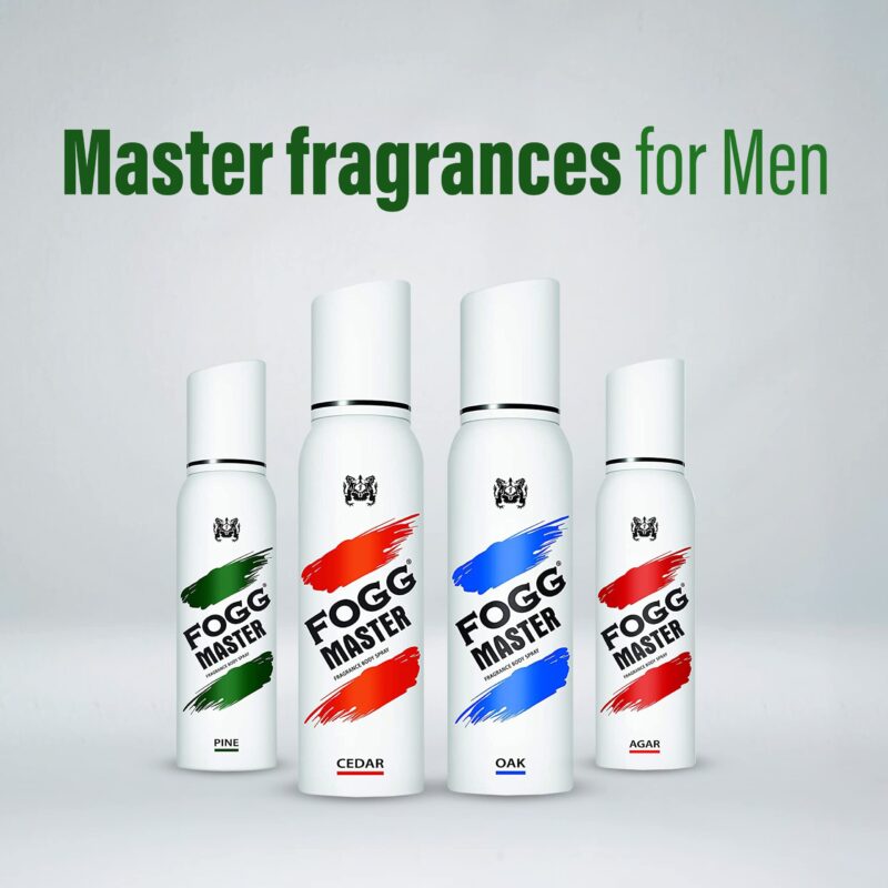 4x Fogg Master Pine No Gas Deodorant for Men, Long-Lasting Perfume Body Spray, 150ml each - Pack of 4 - Image 2