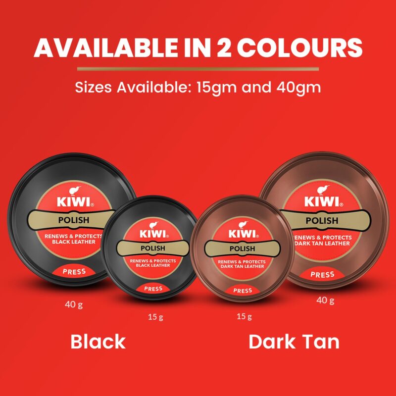 4x Kiwi Wax Shoe Polish | Renews and Protects Leather | For Black Leather (40 gm) each - Pack of 4 - Image 4