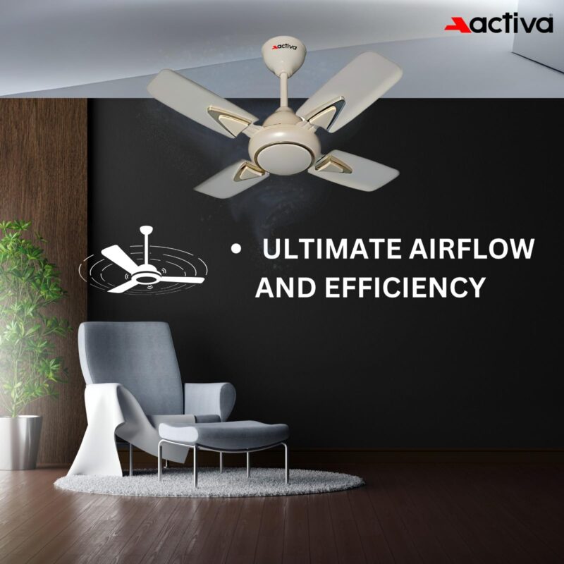 ACTIVA 600MM HIGH Speed 850 RPM Galaxy-1 4 Blades Deco Ceiling Fan (Ivory) 2 Year Warranty - Image 6