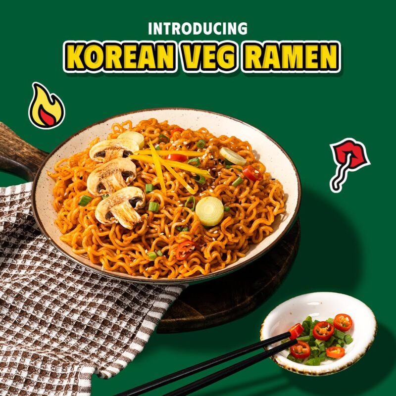 25x Masterchow K-chow Korean Veg Instant Ramen Noodles - 92g each - Pack of 25 - Image 7