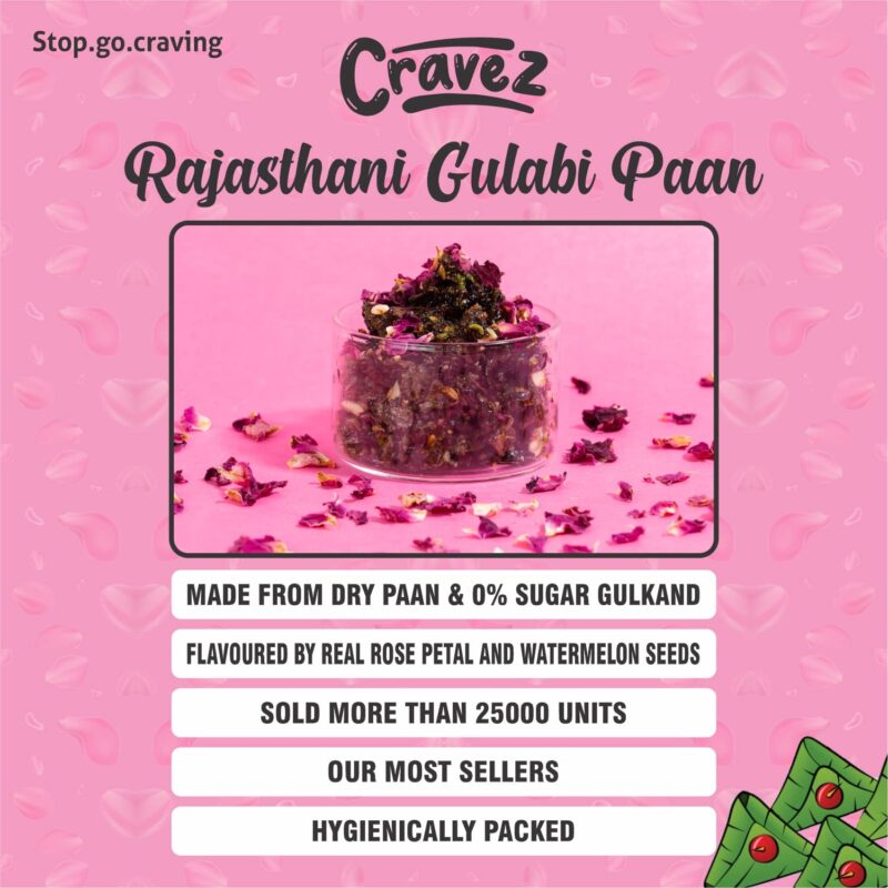 Cravez Paan Mouth Freshener | Refreshing & Digestive After Meal Snack Mukhvas | Hygienically Packed Mukhwaas (Gulabi Pan Mouth Freshner, 350) - Image 5