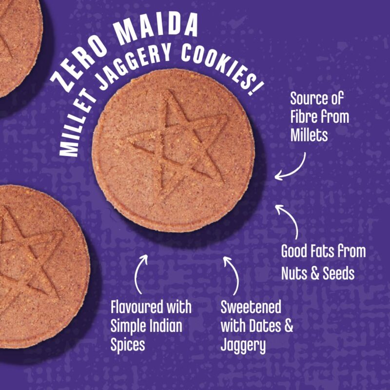 Early Foods Ragi Choco Jaggery Cookies - Kids Snack, 130 g - Image 4