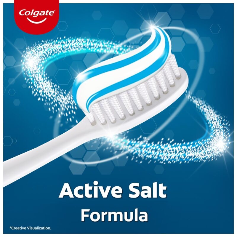 Colgate Active Salt Toothpaste, Daily Germ Protection, Combo Pack of 200g+100g, Toothpaste with Salt and Mint, Healthy Gums & Teeth, Tooth paste that Fights Germs & Provides Fresh Breath - Image 6