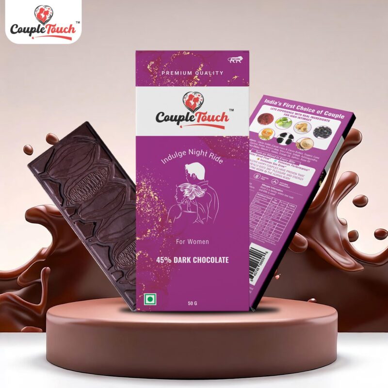 Couple Touch Luxury 45% Dark Chocolate for Uplifting Mood For Women | Romance Intimacy Bedroom Chocolate Bars | Gift For Anniversary Birthday Honeymoon Marriage Boys & Girls Friend Valentines | Vegetarian & Gluten-Free Delight - Image 7
