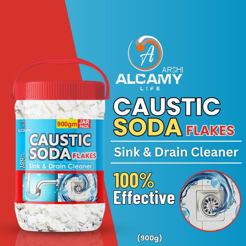 AAAL Caustic Soda Flakes 900gm (SUPER JAR PACK) Chimney Cleaner, Pure & Powerful Drain Cleaner - Image 4