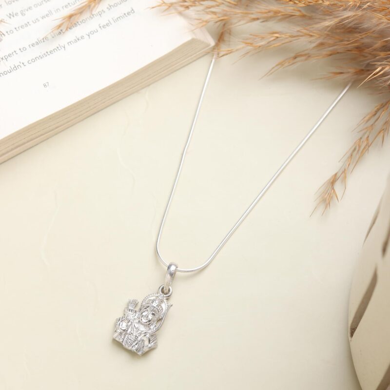 Akshat Sapphire Sterling Silver (92.5% purity) God Ram Ji Pendant for Men & Women Pure Silver Bhagwan Shri Ram Locket for Good Health & Wealth - Image 8