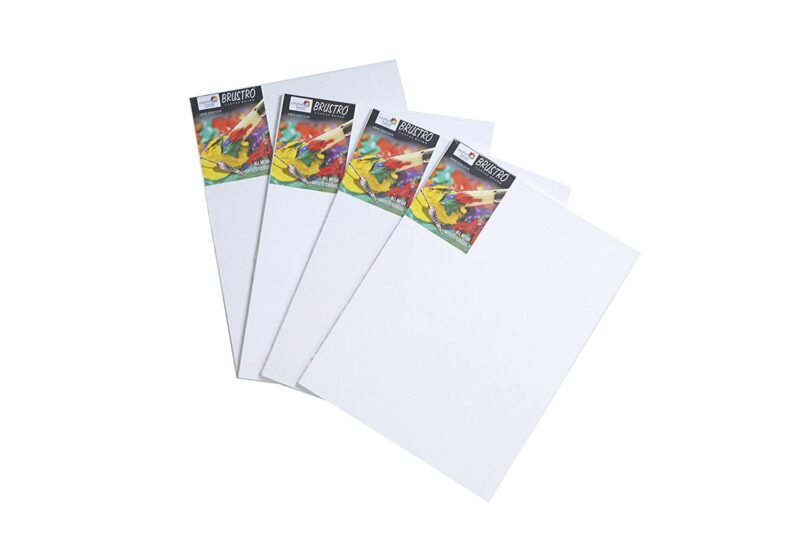 Brustro 100% Cotton Canvas Board Medium Grain 10"X14" (Pack of 4) - Image 4