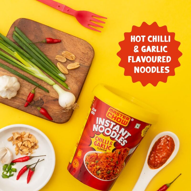 25x Masterchow Chilli Garlic Instant Cup Noodles - 100g - Pack of 25 - Image 5