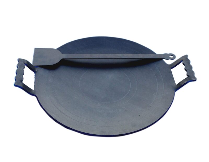 Nakshathra Pure Iron tawa for dosa/roti 12inch 5mm, Black (CONCAVE)