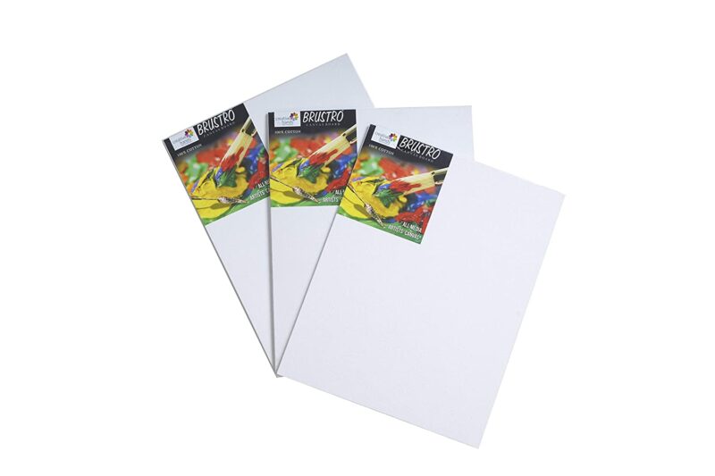 Brustro 100% Cotton Canvas Board Medium Grain 14"x18" (Pack of 3) - Image 5
