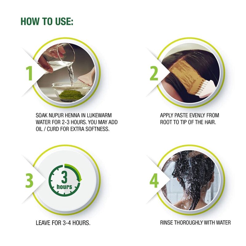 2x Godrej Locking Solutions and Systems Nupur 100% Pure Henna Powder for Hair Colour (Mehandi) | for Hair, Hands & Feet (400g each) - Pack of 2 - Image 5