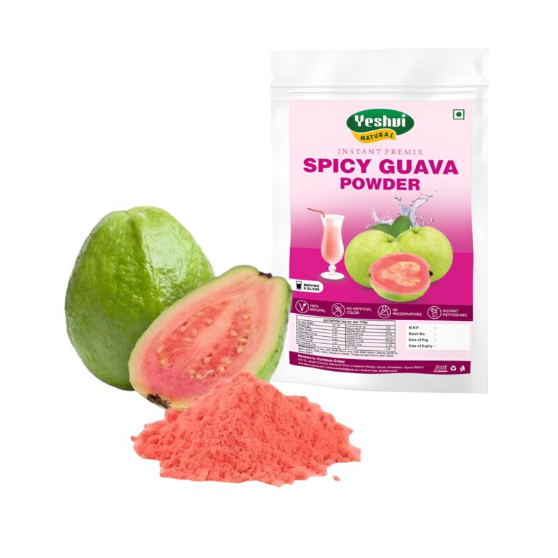 Yeshvi NATURAL Spicy Guava Powder, Instant Drink Mix Guava Powder for Juice, Cake, Jamphal for Fruit Powder make juice, 100gm - Image 9