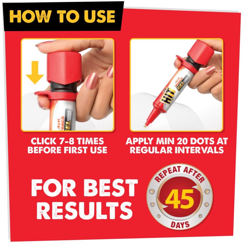 5x HIT Anti Roach Gel - Cockroach Killer (20g each) - Pack of 5 - Image 3