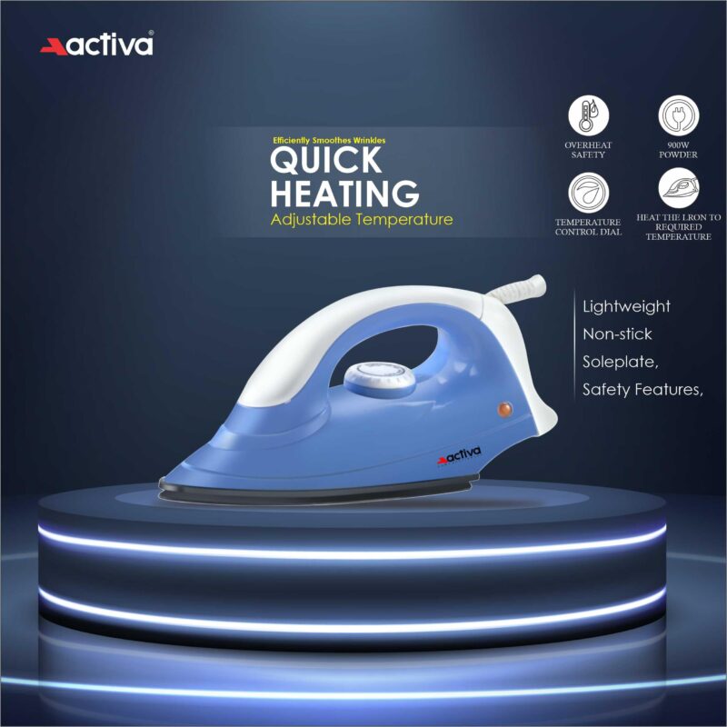 Activa Pluto Combo 500 Watt 3 Jar Mixer Grinder With Electric Dry Iron Come With 2 Year Warranty - Multicolor - Image 9