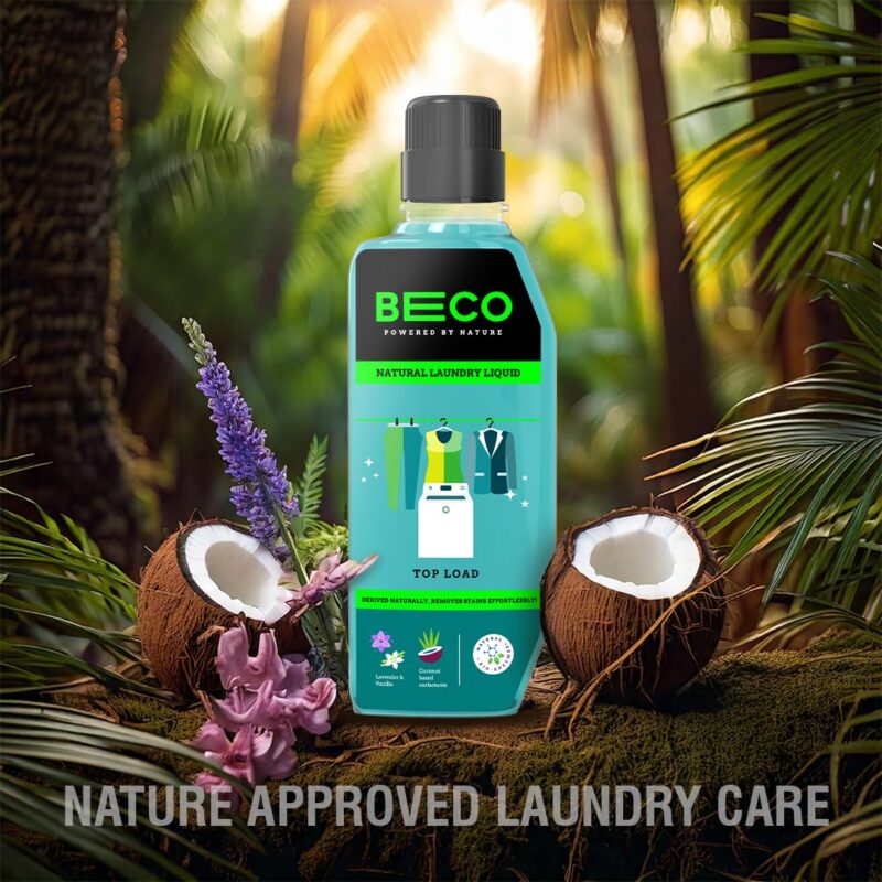 Beco Matic-Top Load Natural Laundry Liquid Detergent| 2 Litre Super Value Refill | Natural Formula for Tough Stain Removal & Fabric Care | No Harsh Chemicals | 100% Ecofriendly (2L) - Image 5