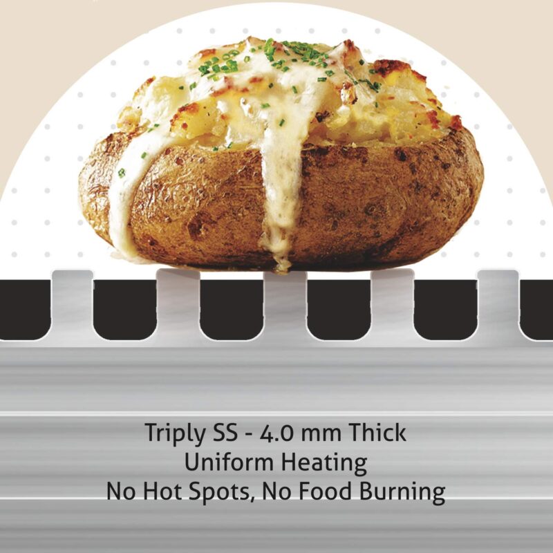 Alda Nero Tri-Ply Stainless Steel Non-Stick Crepe Pan 30 cm - Image 5