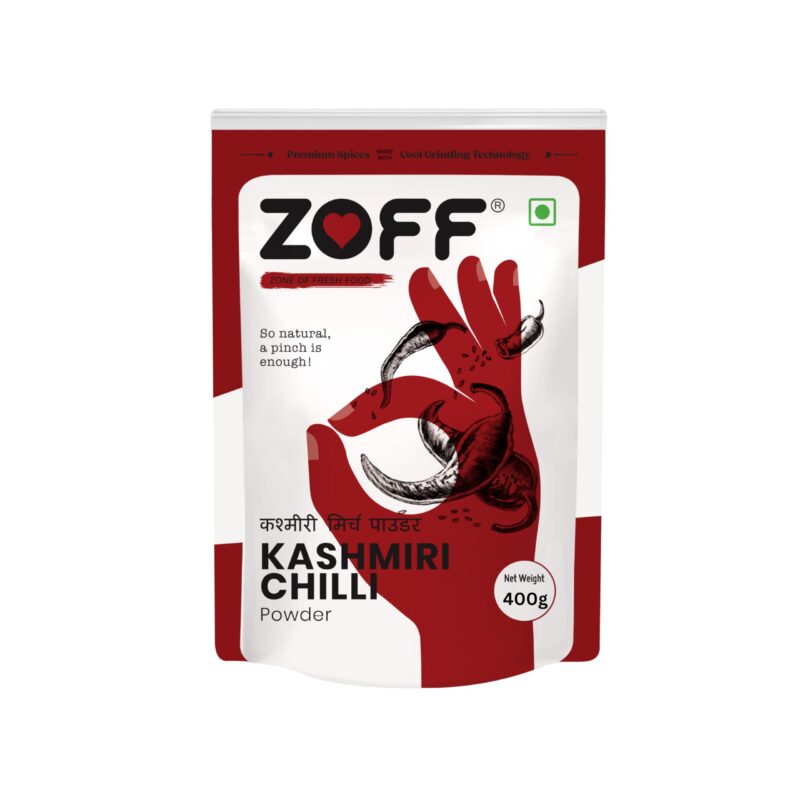 Zoff Kashmiri Red Chilli Powder | Pure & Natural | New Weight 400 gm