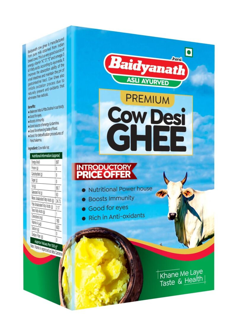 Baidyanath Cow Desi Ghee for Better Digestion and Immunity | | Naturally improves digestion and boosts immunity | 1L