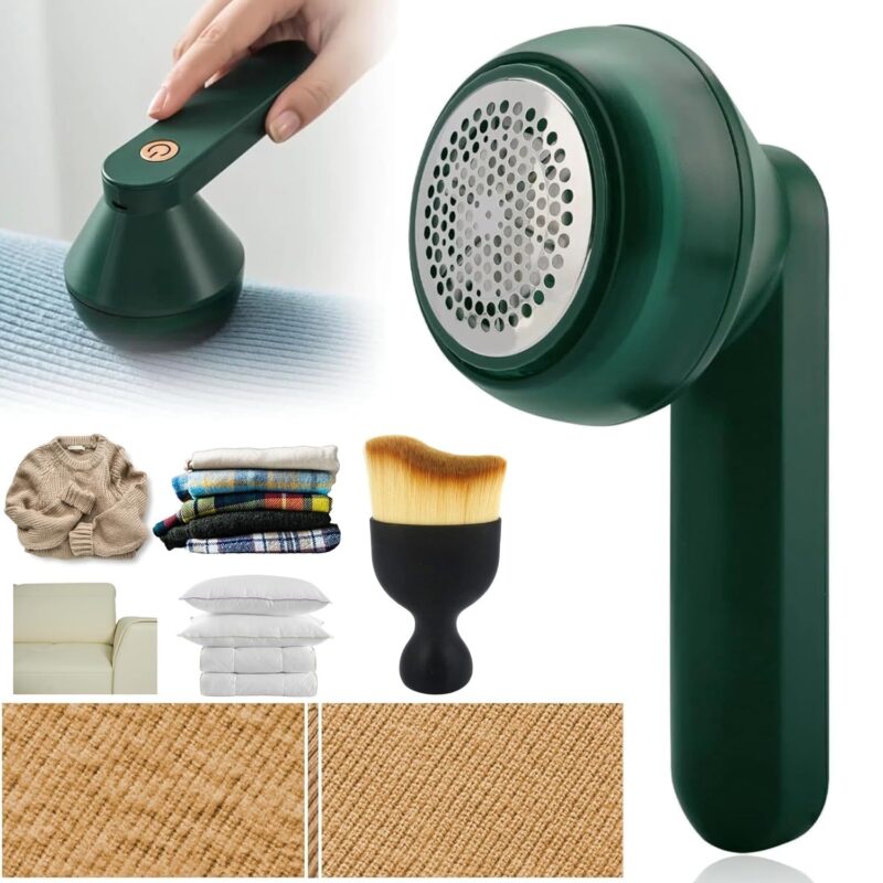 JICOOT Fabric Shaver, Electric Lint Remover, USB Rechargeable Fabric Defuzzer, Reusable Cordless Sweater Shaver can be Used Anywhere, Bobling Remover for Clothes, Wool Pilling Lint Remover.
