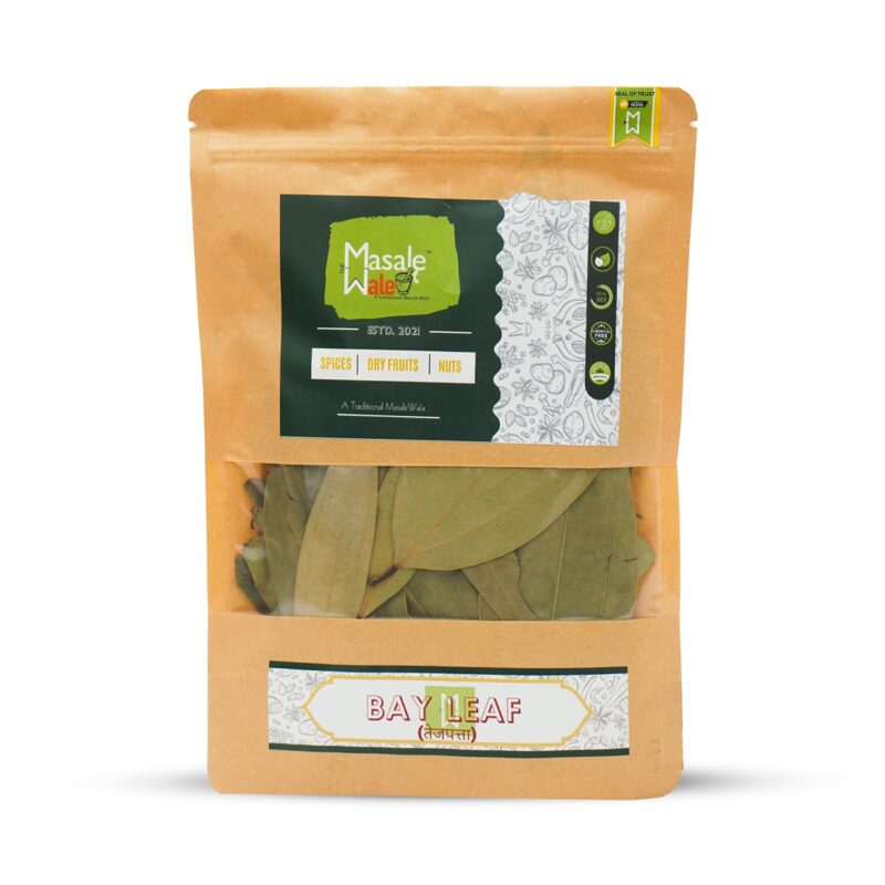 The Masalewale's Bay Leaf | Tejpaan/Tejpatta Whole | Authentic Tejpatta | 100% Natural | Fresh | Organic | Hand Picked | Grade A | Export Quality | Dried | Indian Spice And Herbs (100)