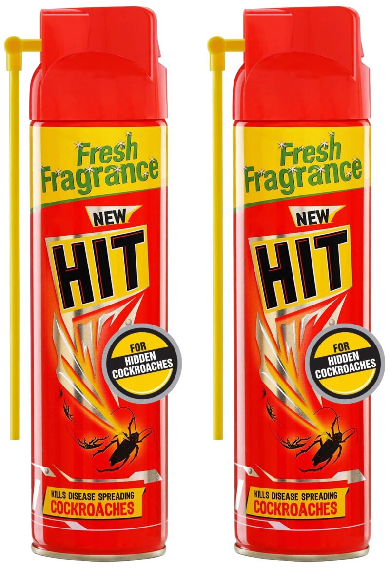 HIT Crawling Insect Killer β Cockroach Killer Spray (200ml) | Instant Kill | Deep-Reach Nozzle | Fresh Fragrance (Pack of 2)