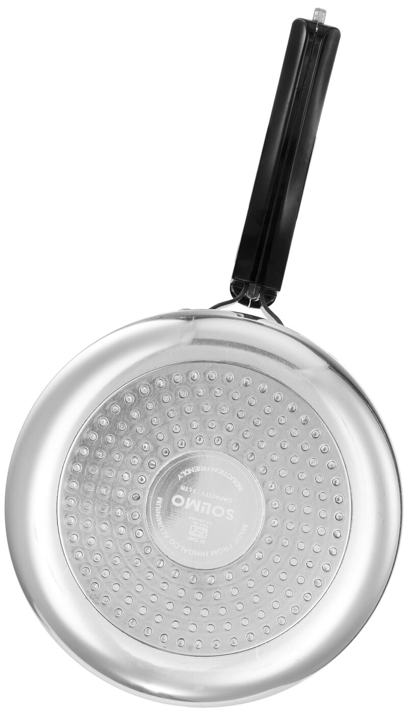 Amazon Brand - Solimo - Sleek Induction Bottom Aluminium Pressure Cooker - 3 Liter (Inner Lid), Silver - Image 3