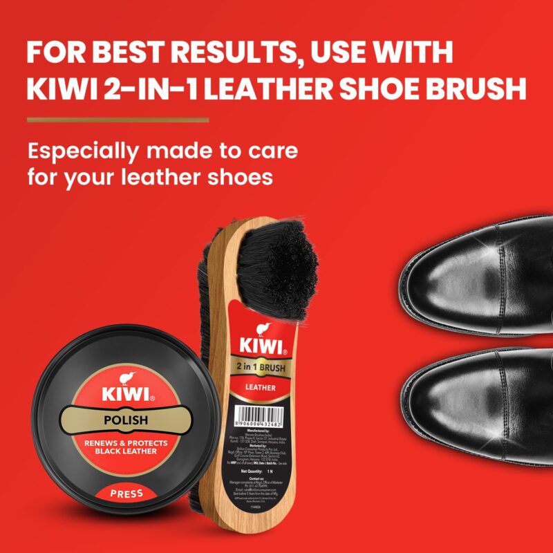 4x Kiwi Wax Shoe Polish | Renews and Protects Leather | For Black Leather (40 gm) each - Pack of 4 - Image 5