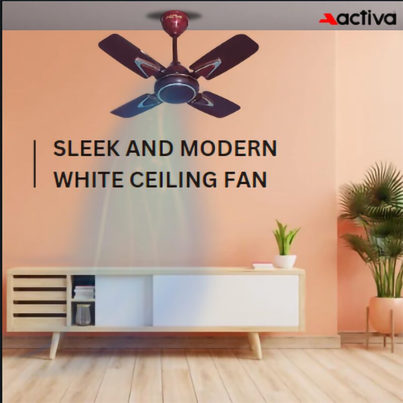 ACTIVA 850 RPM HIGH Speed Galaxy-1 (600 MM) 4 Blades Anti dust coating Ceiling Fan with 2 Years Warranty (Deco Brown) - Image 10