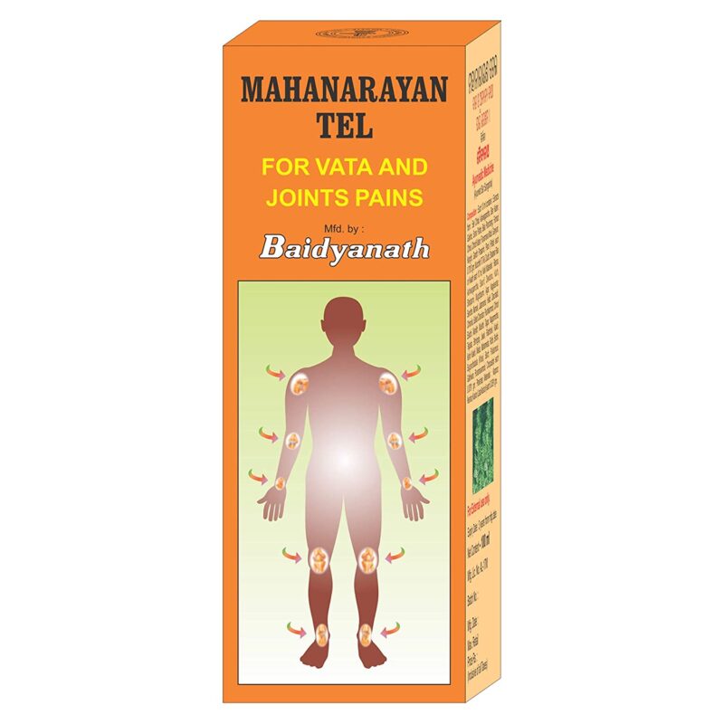 5x Baidyanath Mahanarayan Tel - Massage Oil Helps Relieve Joint Pain - 100ml (Pack of 5)
