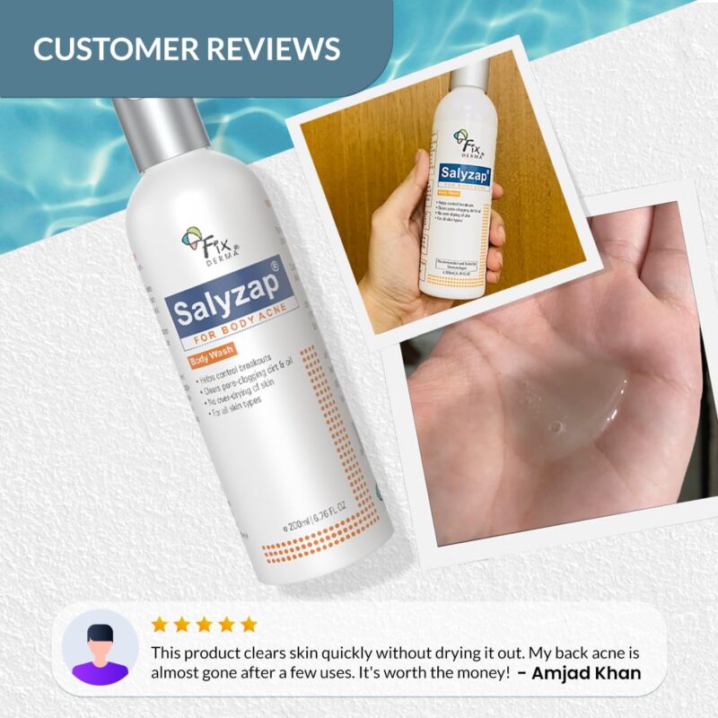 4x FIXDERMA Salyzap 2% Salicylic Acid Body Wash - 200ml each (Pack of 4) - Image 5