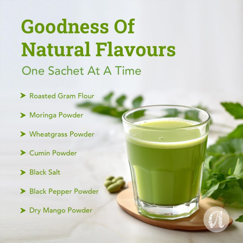 Anveshan Moringa Sattu Drink Mix - 300g | Chana Sattu Protein Powder | Drink | 8 Vitamin and Fibre Rich Nutrition Drink - Image 6