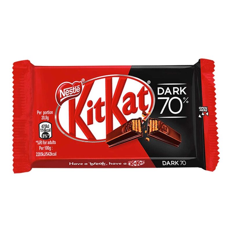 24x Nestle Kitkat Dark 70% - Pack of 24 - (41.5g each) - Image 3