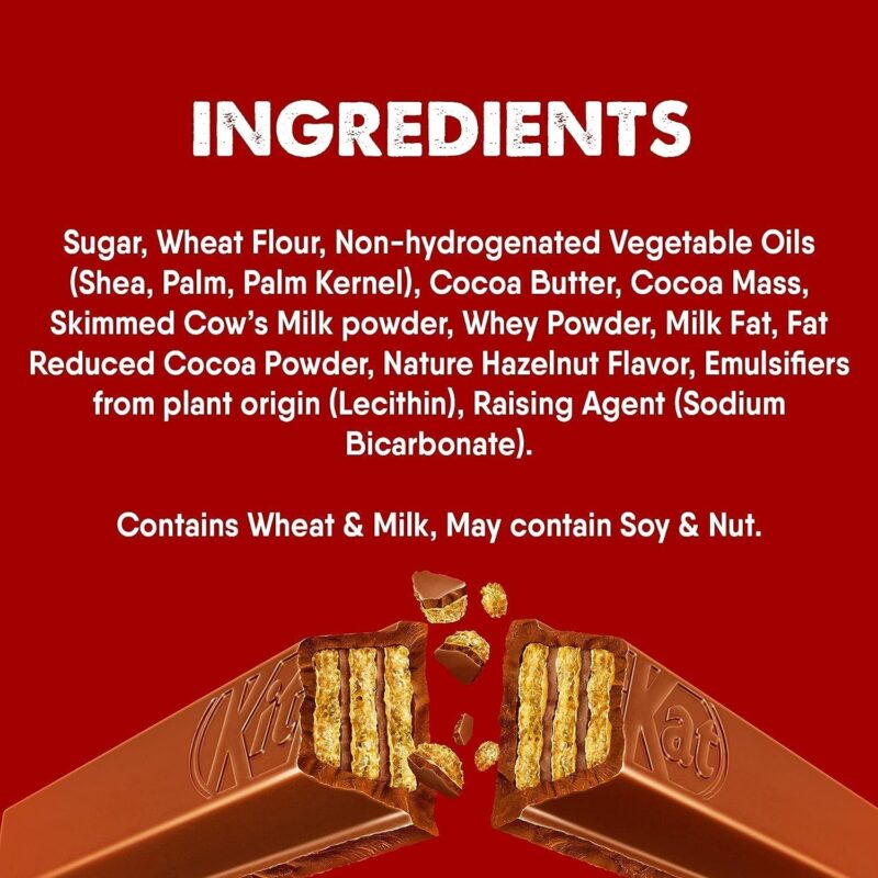 24x Nestle Kitkat Four Finger Wafer With Crunchy Hazelnut Covered In Creme Milk Chocolate Coating Infused With The Rich Flavor Of Roasted Hazelnuts(41.5gm x 24) Celebrations Box - Image 4