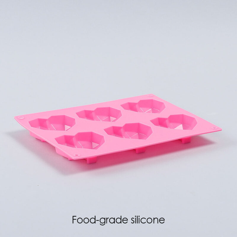 Ambrosia Silicone 3D Heart Shaped Mould - Pink - Image 6