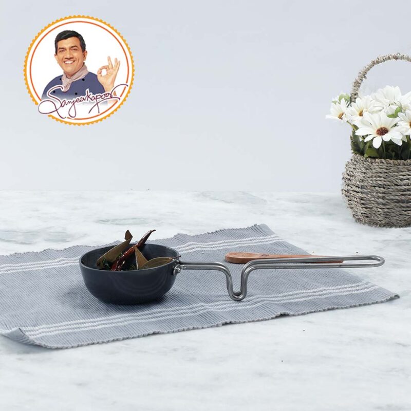 Aluminium Hard anodized Tadka Pan Large - Image 6