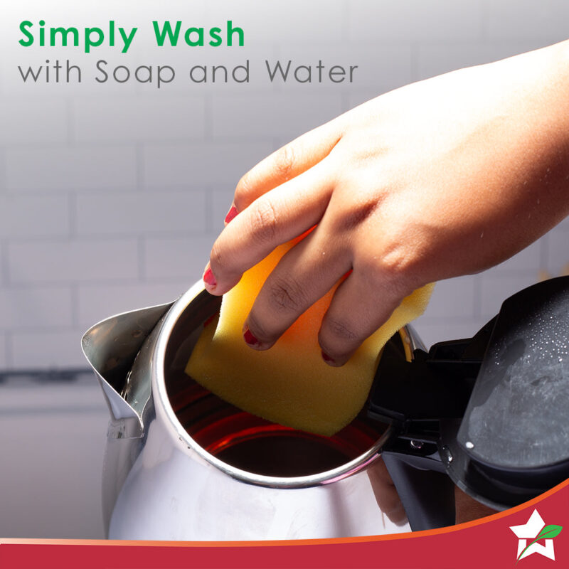 Crescent Electric Kettle, Stainless Steel Interior, Safety Locking Lid- 1.8L, 1800W, 2 Years Warranty - Image 6