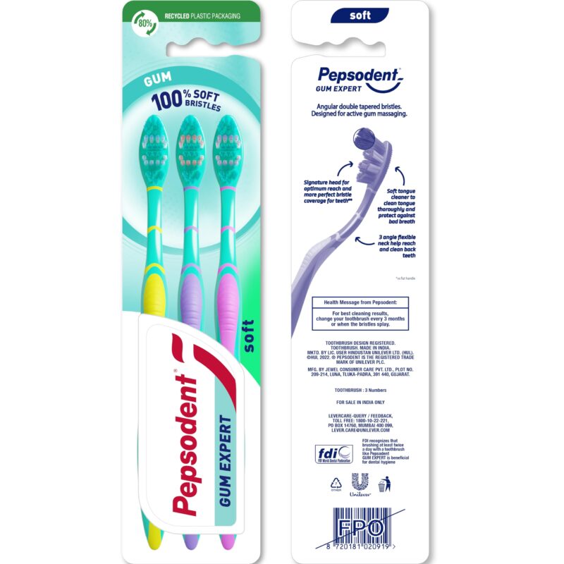 Pepsodent Gum Expert Toothbrush (Buy 2 Get 1 Free) - 3pc