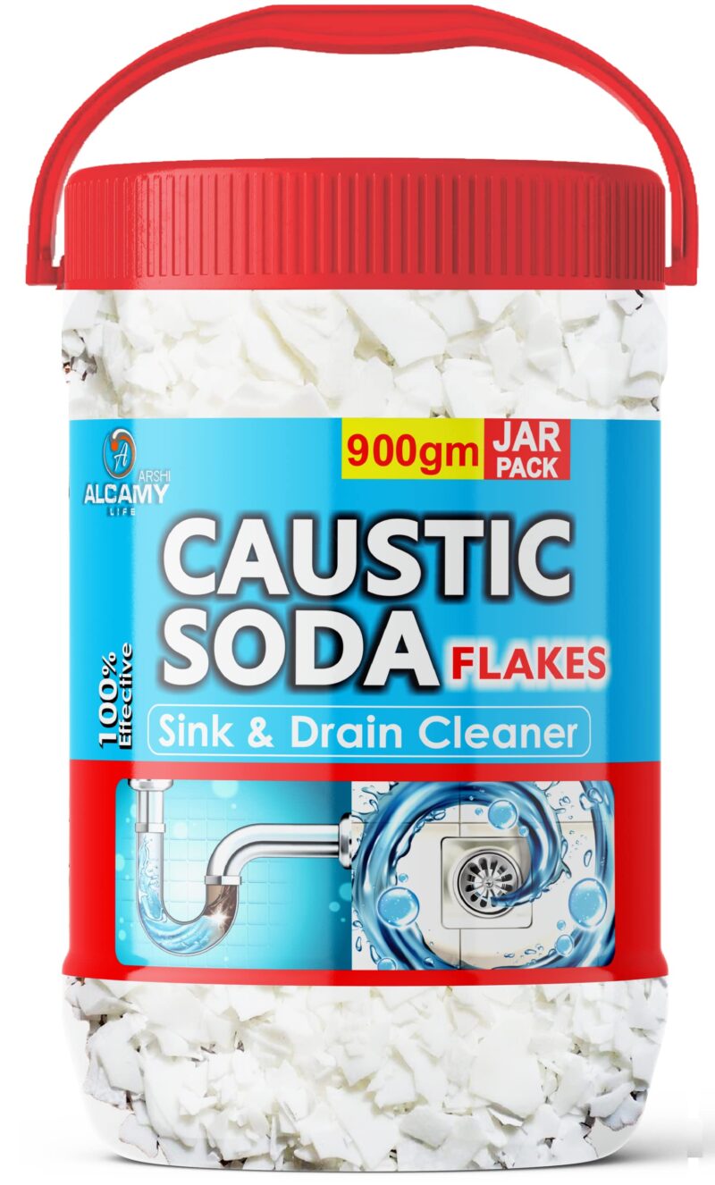AAAL Caustic Soda Flakes 900gm (SUPER JAR PACK) Chimney Cleaner, Pure & Powerful Drain Cleaner