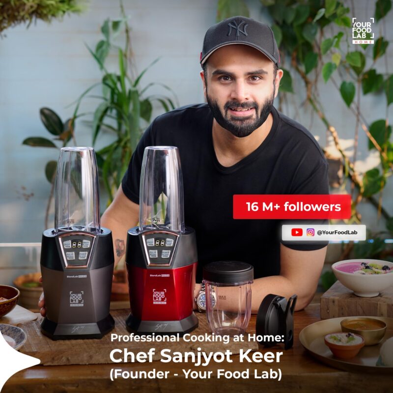 YFL HOME BlendLab Pro 2.0 Mixer Grinder for Kitchen, 1200W Blender with 2 Unbreakable Jars, 100% Copper Motor, Smoothie Maker with Preset Blend Modes, Laser Cut SS Blades | Blender for Smoothies (Red) - Image 6