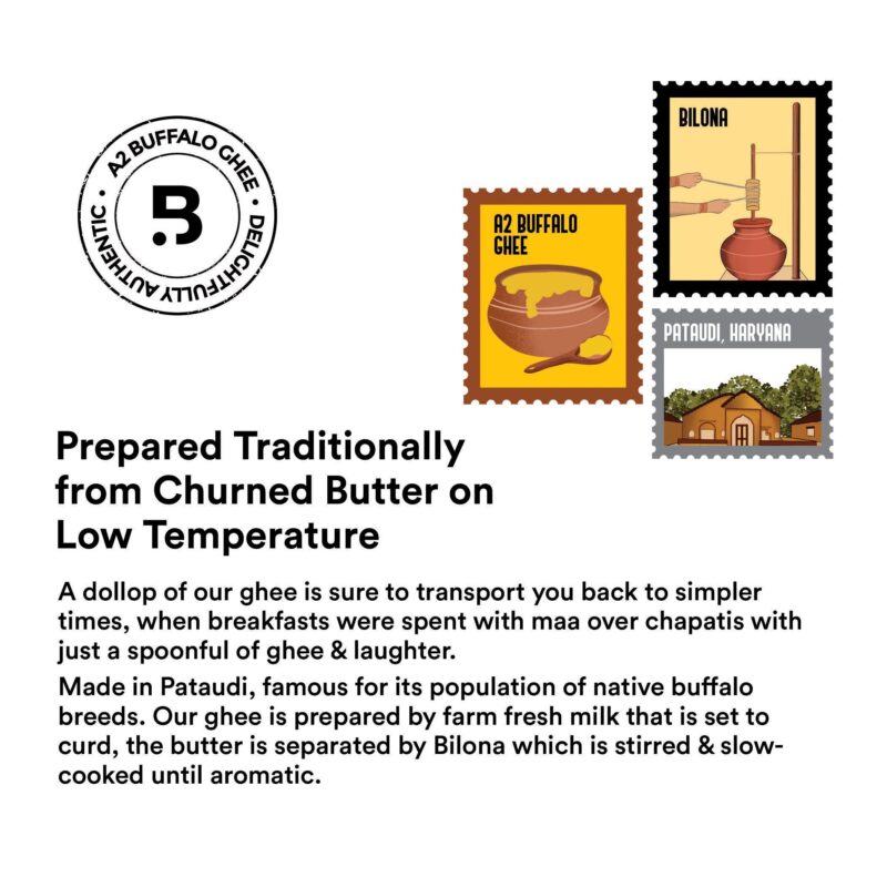 Barosi Premium Buffalo Ghee 1 Litre | Vedic Bilona Method | Churned From Curd | Pure & Natural | Farm Made In Small Batches | Glass Jar Packing - Image 5