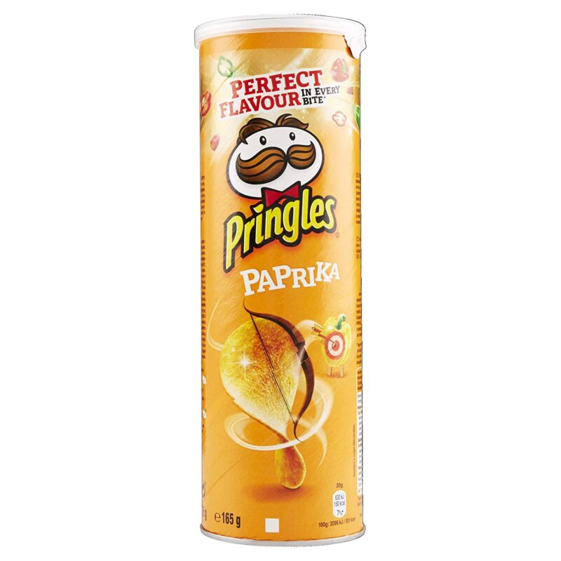 10x Pringles Paprika Potato Chips - Pack of 10 - 165 Grams each