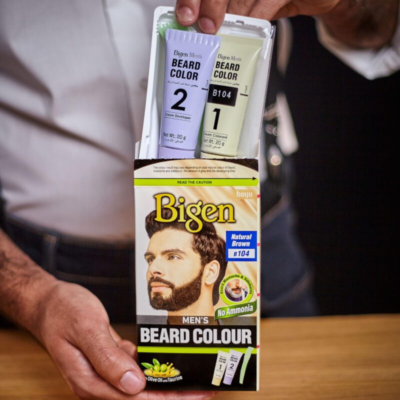 Bigen Men's Beard Color Natural Brown (B104) 20gm+20gm=40gm - Image 4