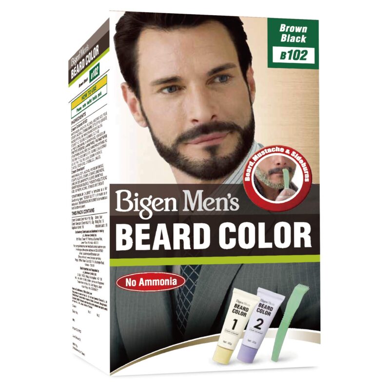 Bigen Men's Beard Color, Brownish Black B102, 40g & Bigen Men's Speedy Color, Brown Black 102, 80g - Image 7